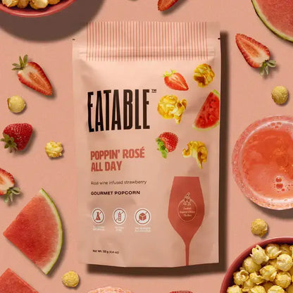 Poppin' Rosé All Day 🍷 Gourmet Caramel Popcorn