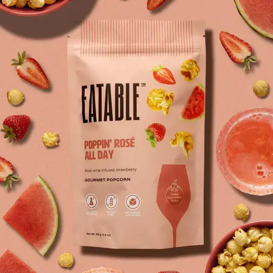Poppin' Rosé All Day 🍷 Gourmet Caramel Popcorn