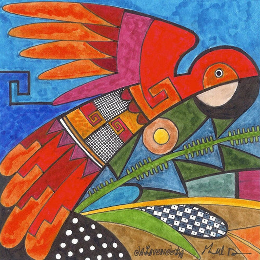 Parrot with Prayer Feathers