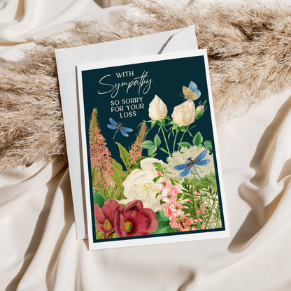 Sympathy Card. With Sympathy So Sorry For Your Loss.