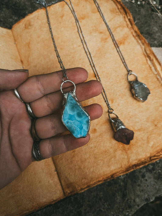 Larimar Calm Pendant Necklace – Soothing & Restorative