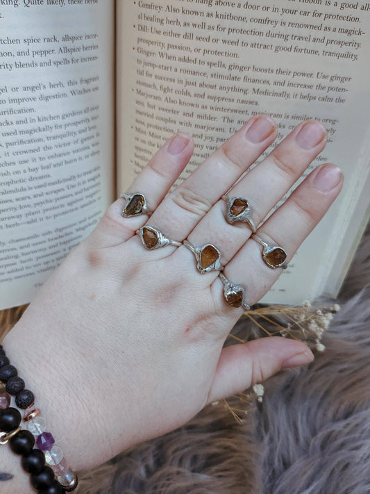 Raw Citrine Ring