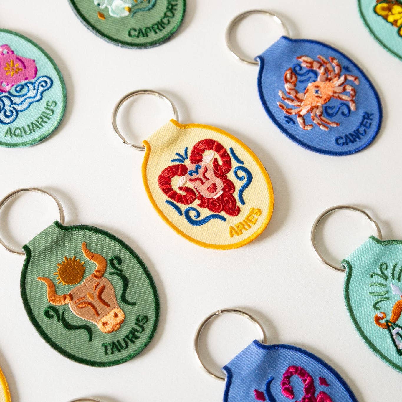 Taurus Embroidered Keychain