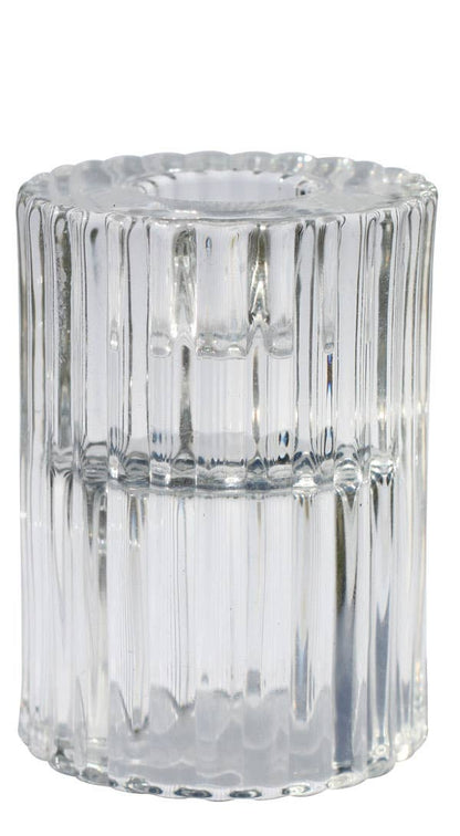 Rillo Glass Candle Holders