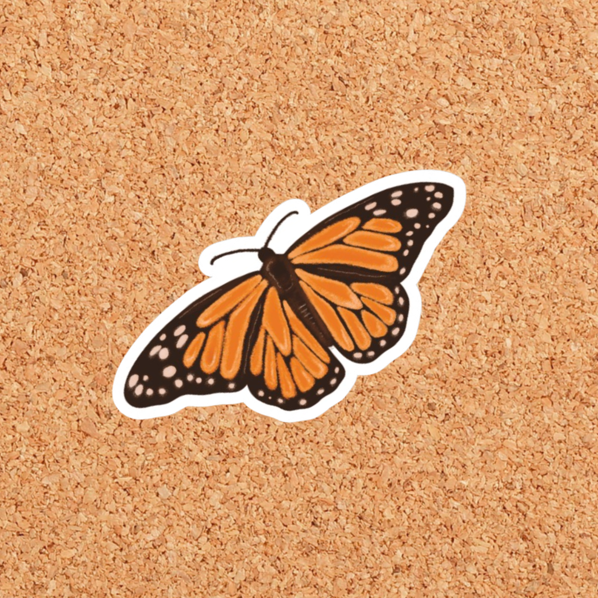 Monarch Butterfly Sticker: With Backer Card