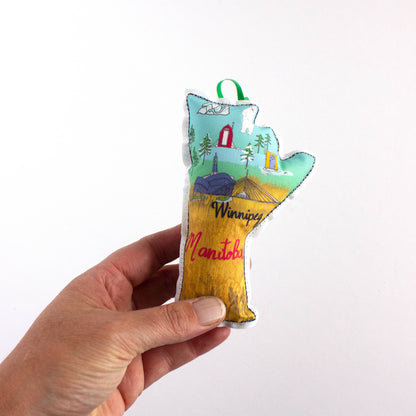 Manitoba map ornament