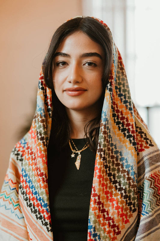 Lemon Kuffiyeh Scarf