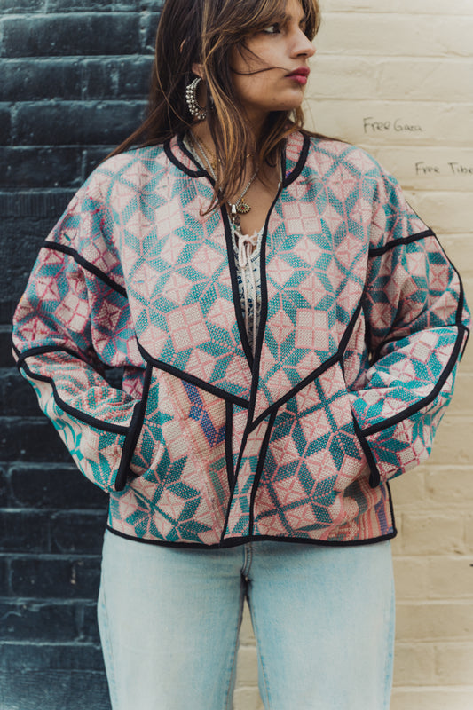 Lahore Quilted Kantha Patchwork Jacket