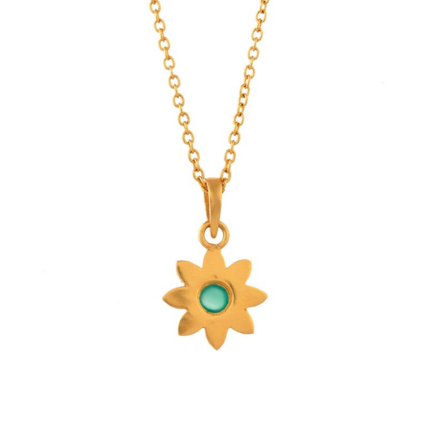 Peridot Gold Plated Enamel Necklace