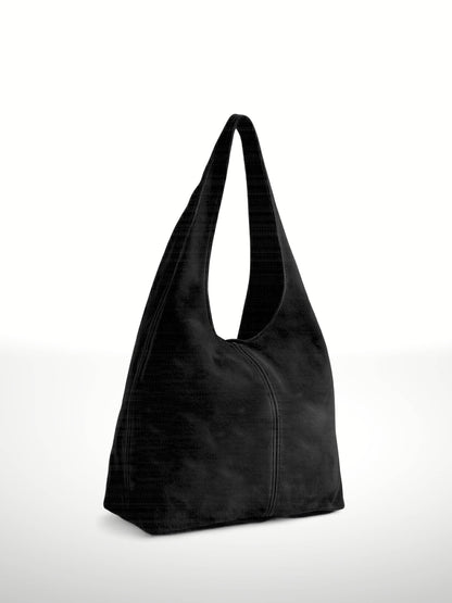 SILVIA - Suede leather bag: Wine red