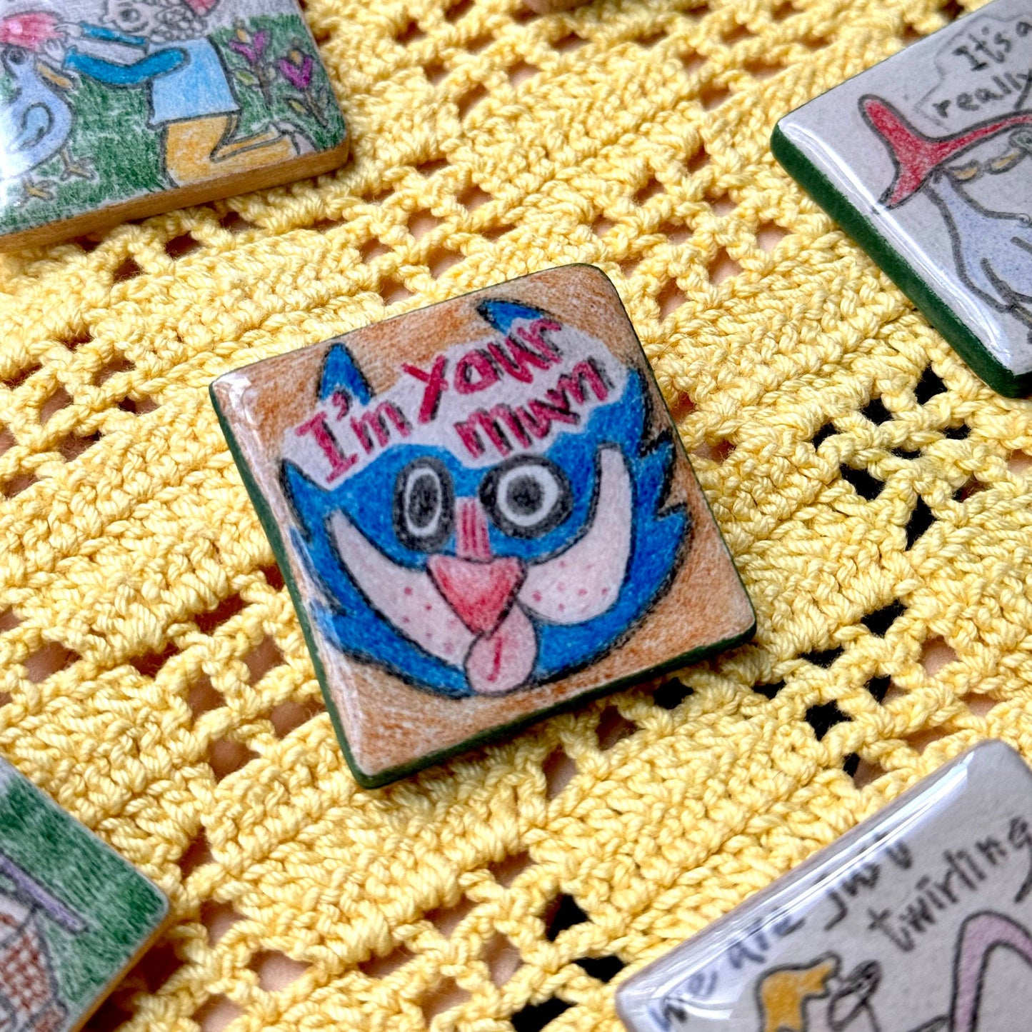 Handmade Clay Pins: We make a great pair