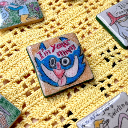 Handmade Clay Pins: We make a great pair
