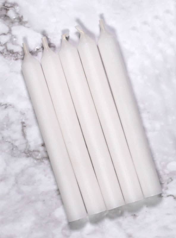 White Mini Candles Pair