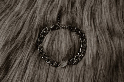 Clear Quartz Magician Bracelet – Raw Crystal & Chunky Chain