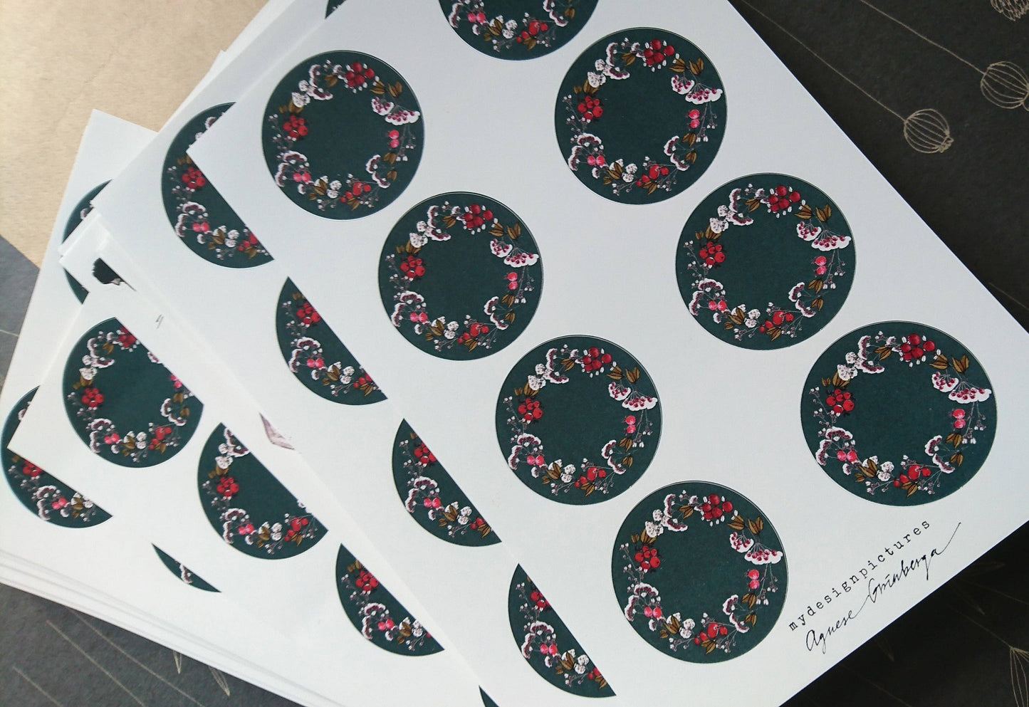 Floral Wreath Sticker Set