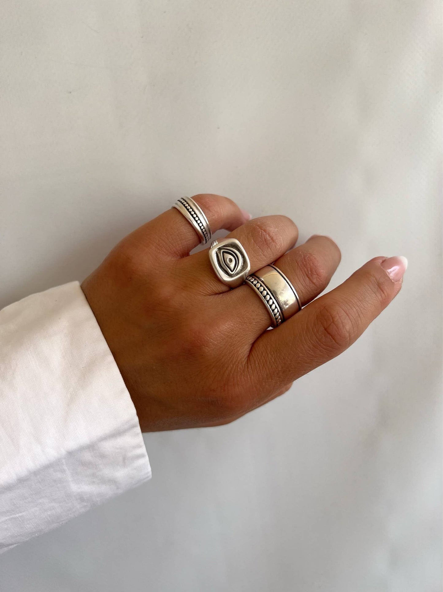 Silver Stackable Rings, Silver Band Rings, Wide Rings, Daint: 3