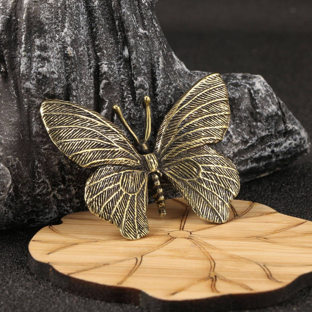 Brass Insect Butterfly Brass Ornaments Miniature Model: B