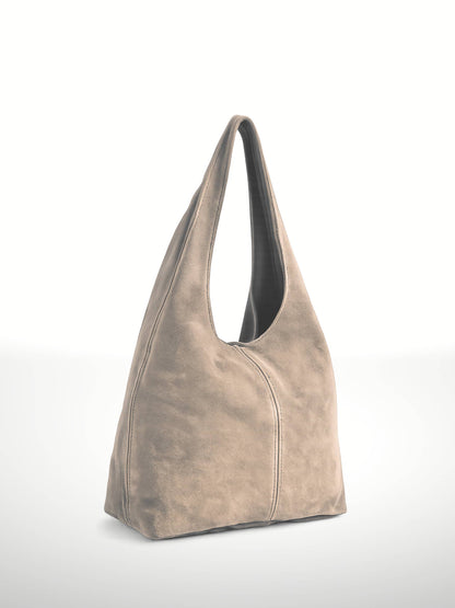 SILVIA - Suede leather bag: Leather i