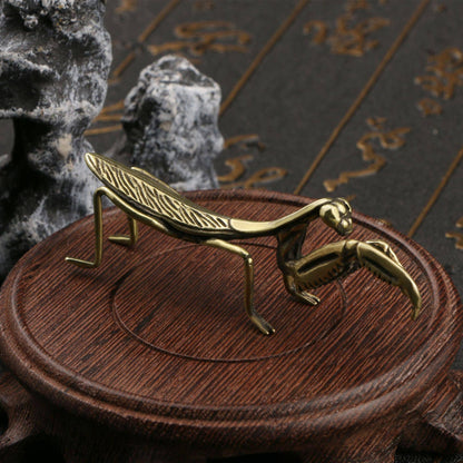 Praying Mantis Solid Copper Insect Ornament Miniature Model