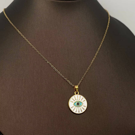 Enamel Evil Eye necklace