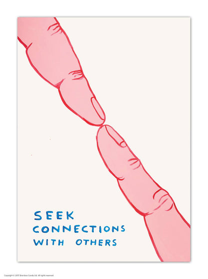Funny A6 Art Postcard By David Shrigley - Seek Connections