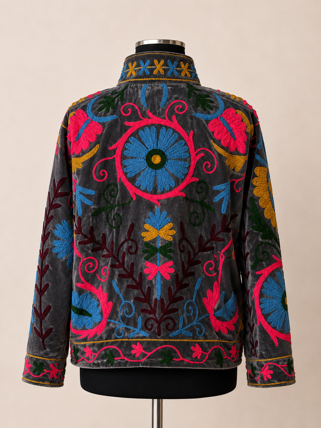 Suzani velvet embroidered jacket