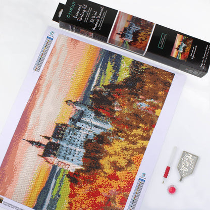 Castle in Fall Foliage Diamond Painting Kit