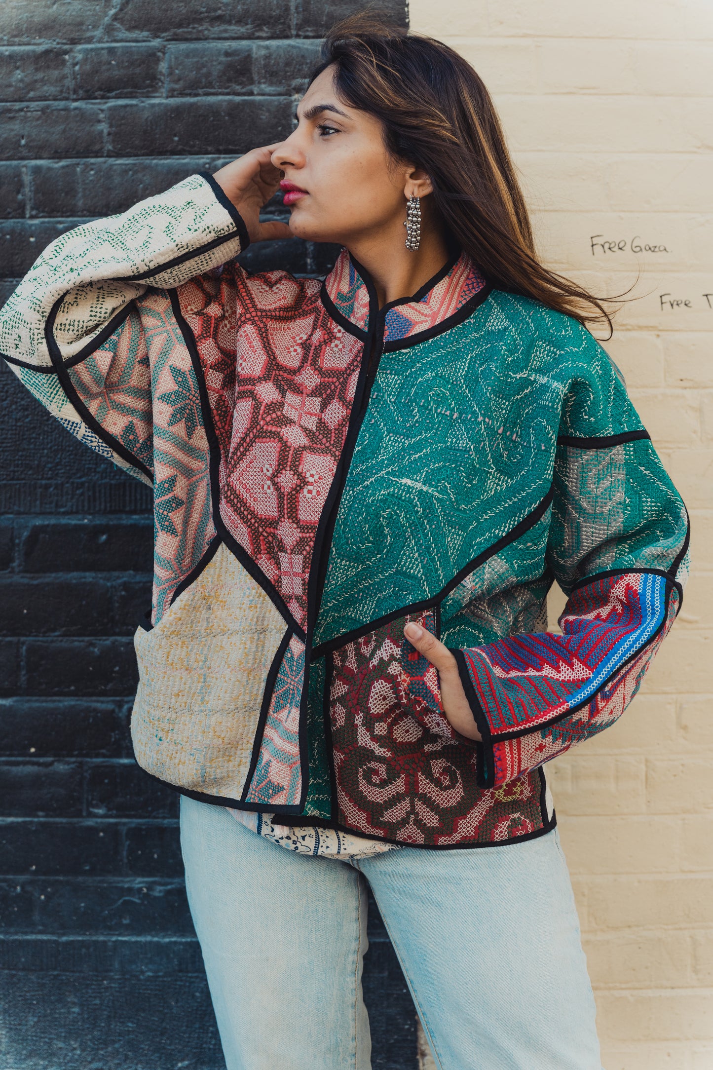 Lahore Quilted Kantha Patchwork Jacket