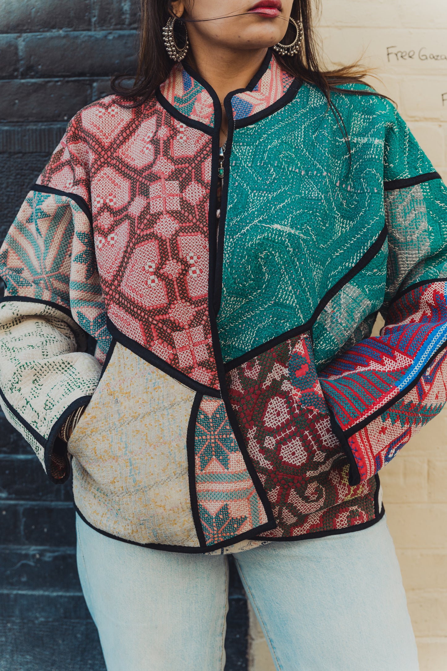 Lahore Quilted Kantha Patchwork Jacket