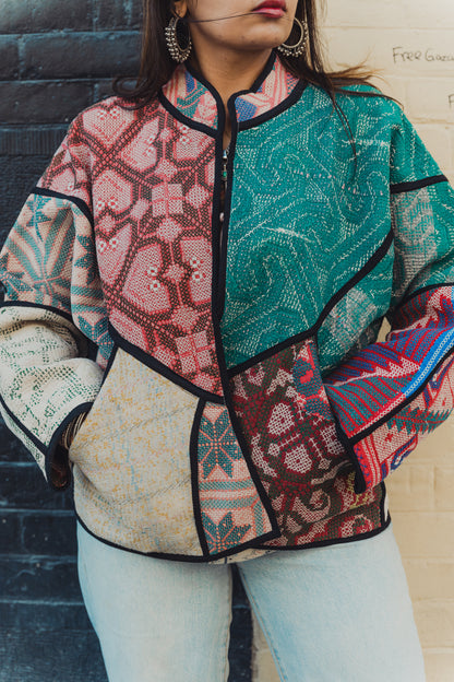 Lahore Quilted Kantha Patchwork Jacket