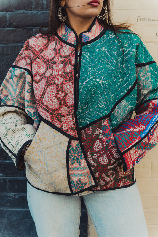 Lahore Quilted Kantha Patchwork Jacket