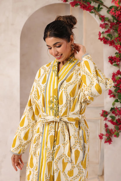 Ajmer Quilted Reversible Robe