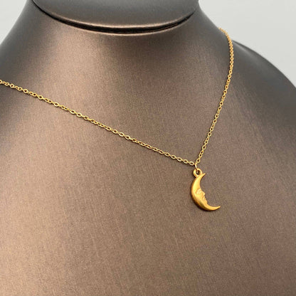 Crescent Moon Charm Necklace