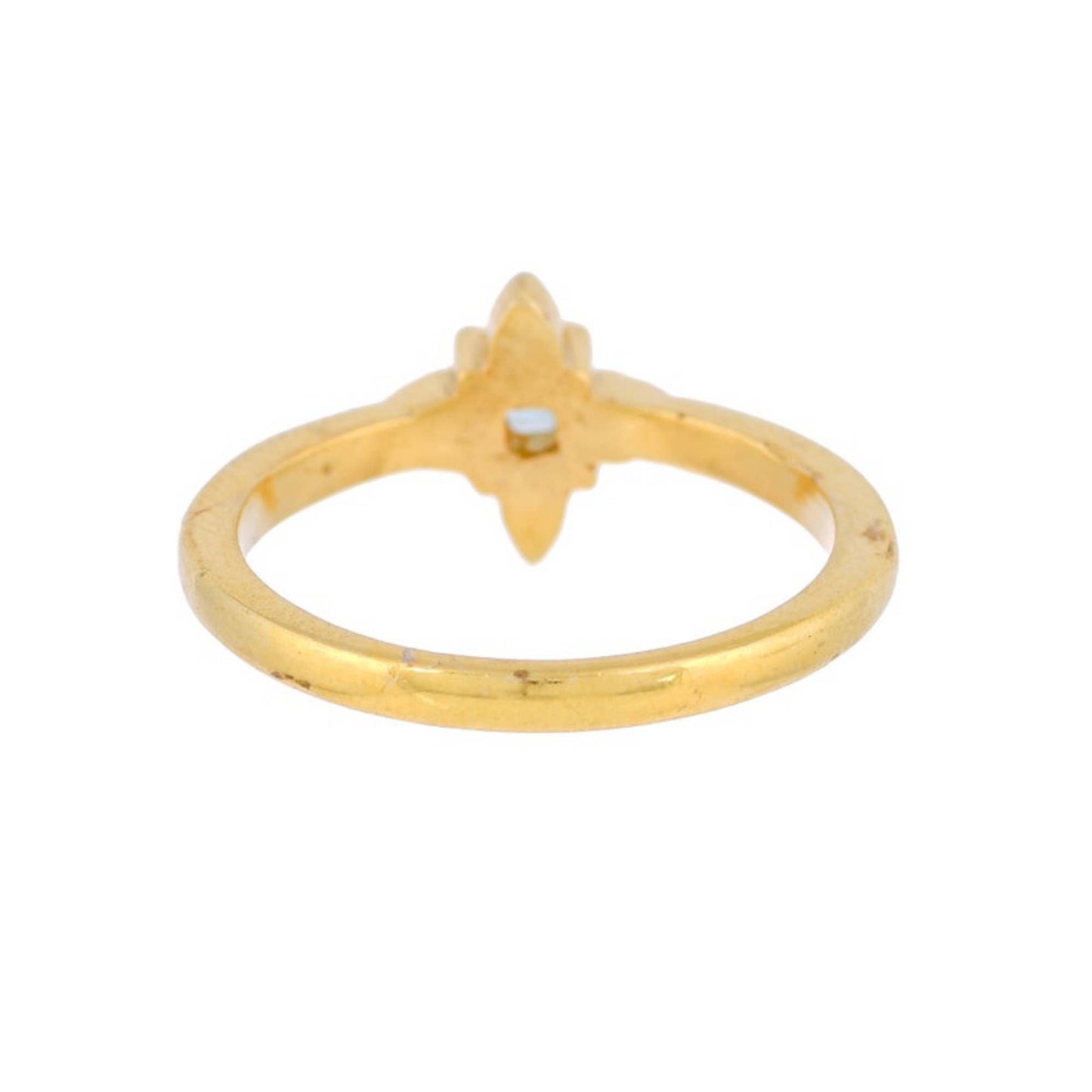 Blue Topaz Gold Plated Ring