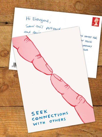 Funny A6 Art Postcard By David Shrigley - Seek Connections