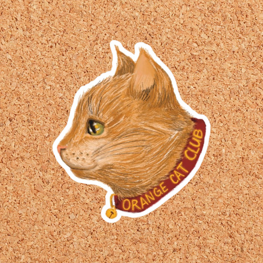 Orange Cat Club Sticker