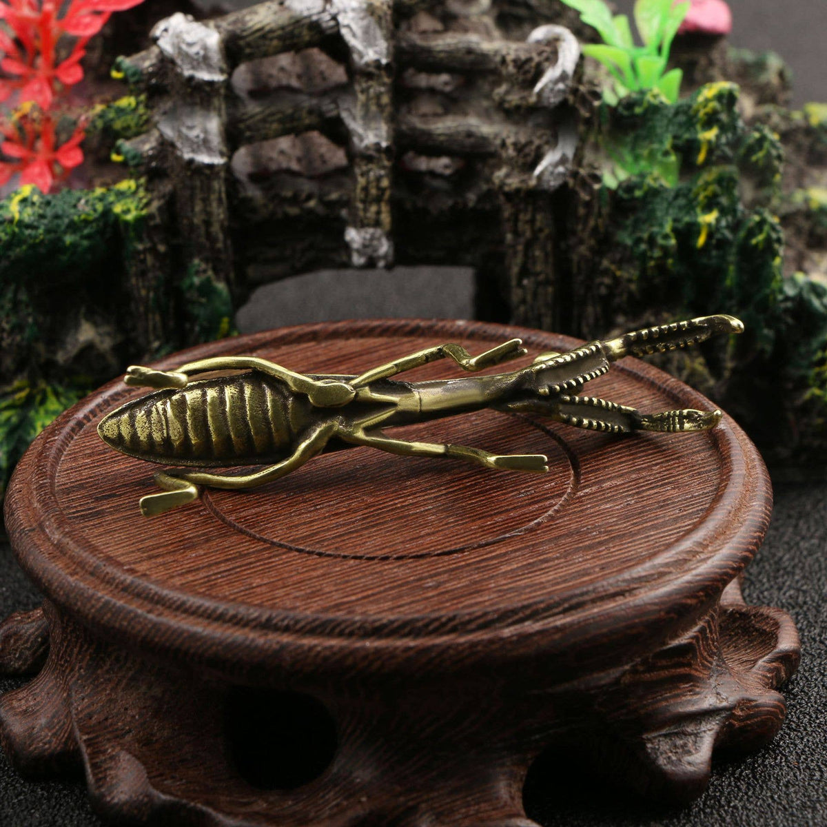 Praying Mantis Solid Copper Insect Ornament Miniature Model