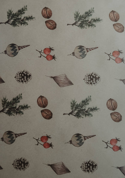 Christmas decors kraft Gift Paper