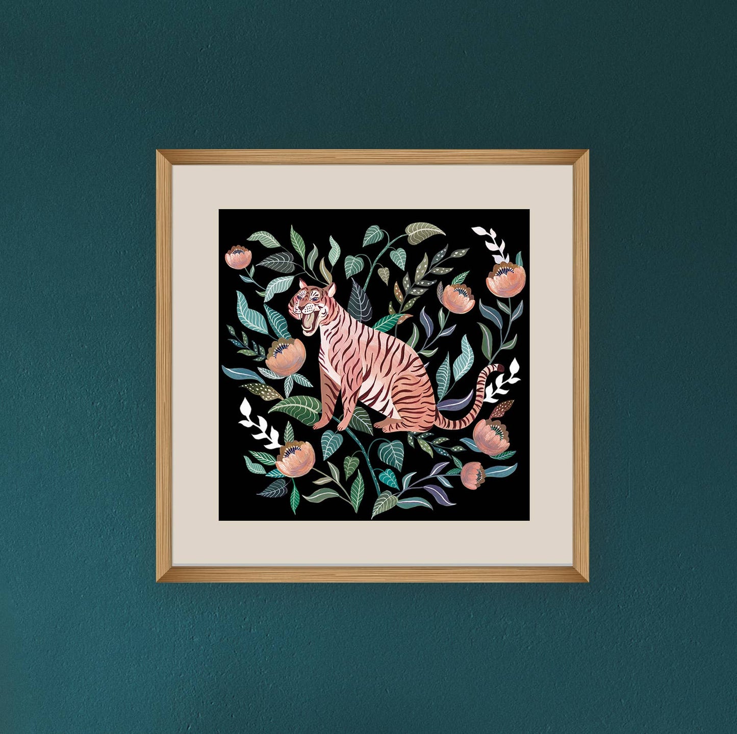 Fierce Tiger Art Print | Cat Art | Wild Tiger: 8x8