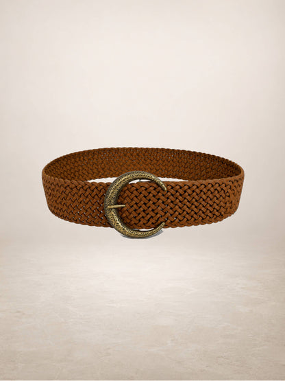 LIMIA - Leather belt: Mustard / + 100 cm