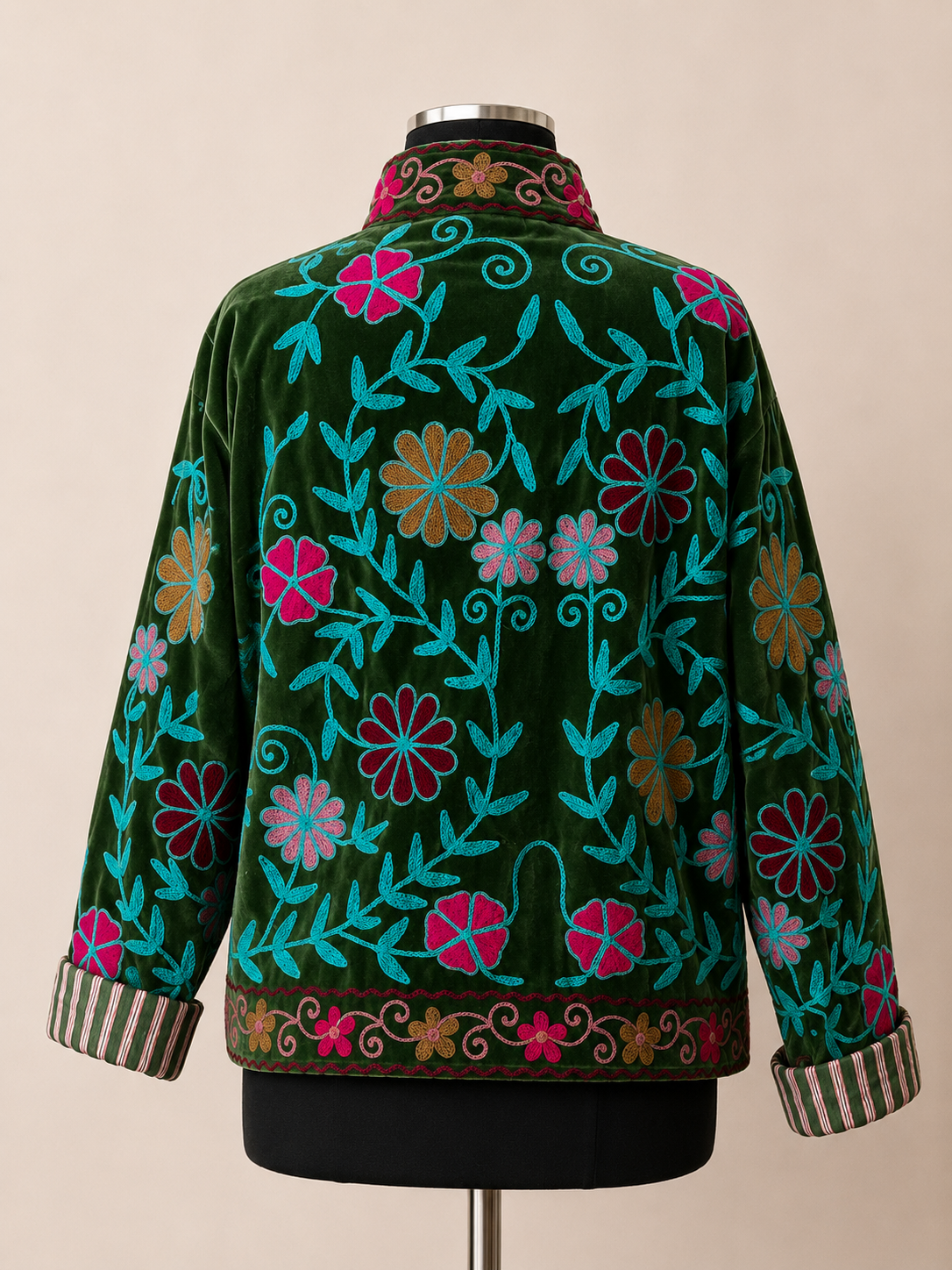 Suzani velvet embroidered jacket