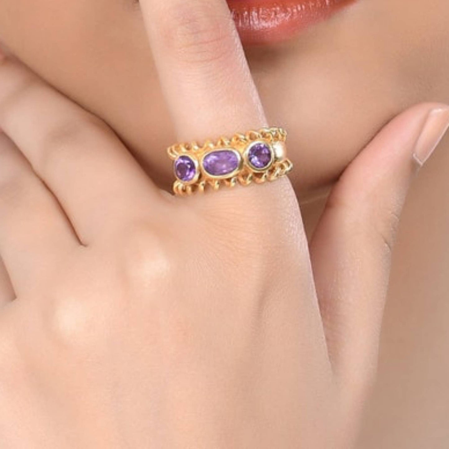 Amethyst Gold Ring