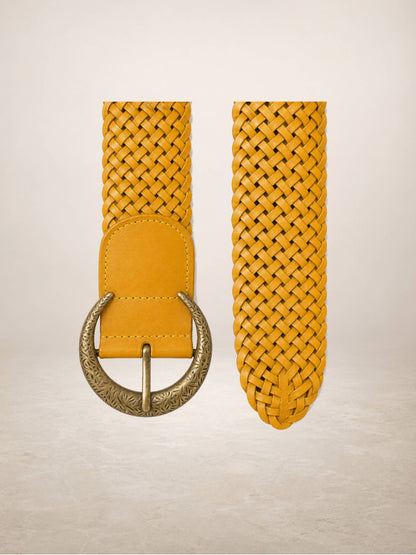LIMIA - Leather belt: Camel / + 100 cm