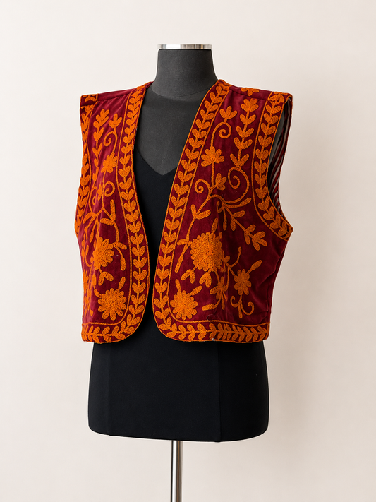 Velvet Suzani Vest