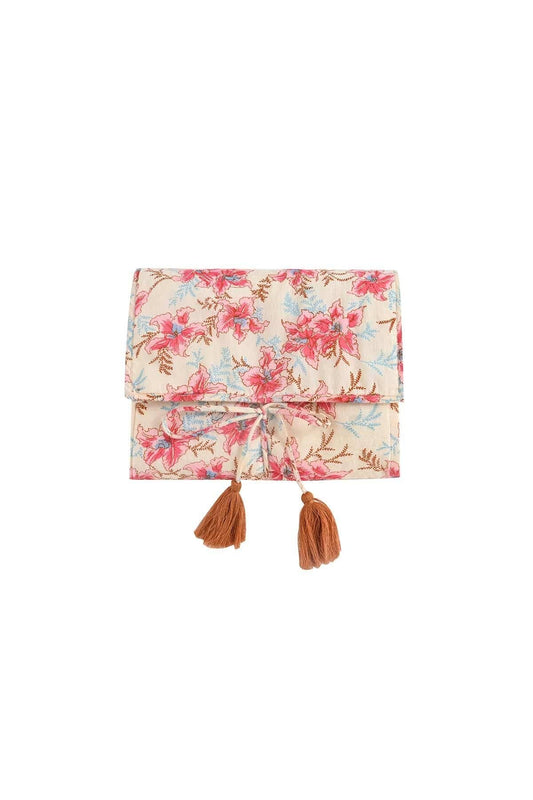 Olaydé Changing Mat - flowers - cream - pink: Fleurs de framboisier / YOU