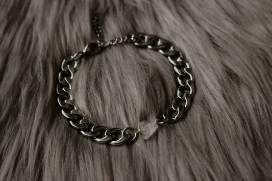 Clear Quartz Magician Bracelet – Raw Crystal & Chunky Chain