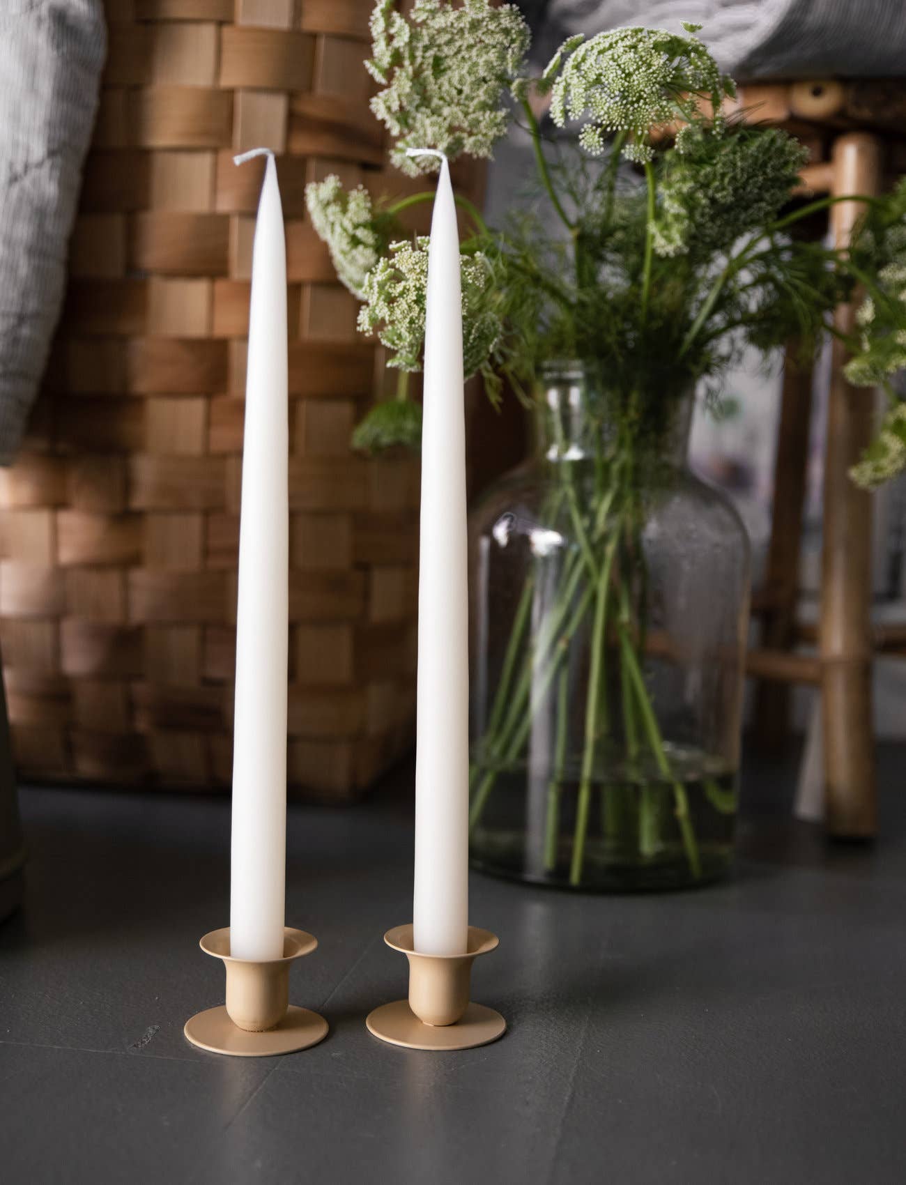 Off White Danish Taper Candle | 12 Pack: 12" Taper