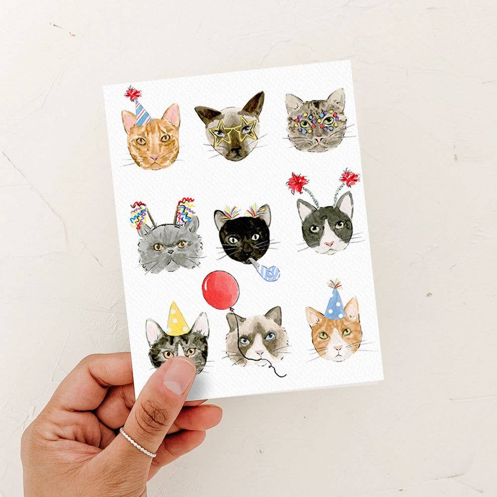Birthday Cats Greeting Card: Kraft