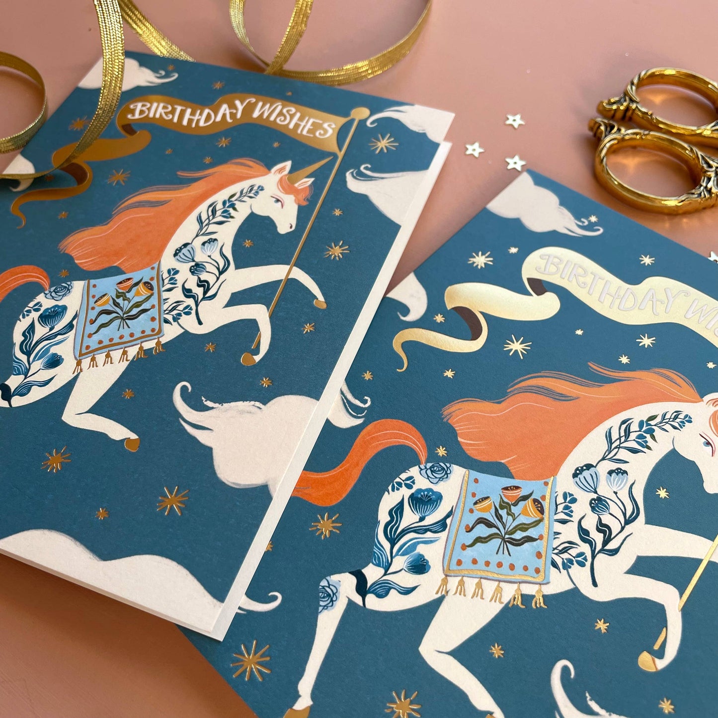 Unicorn | Stationery  | Birthday Greeting Card  | Foil