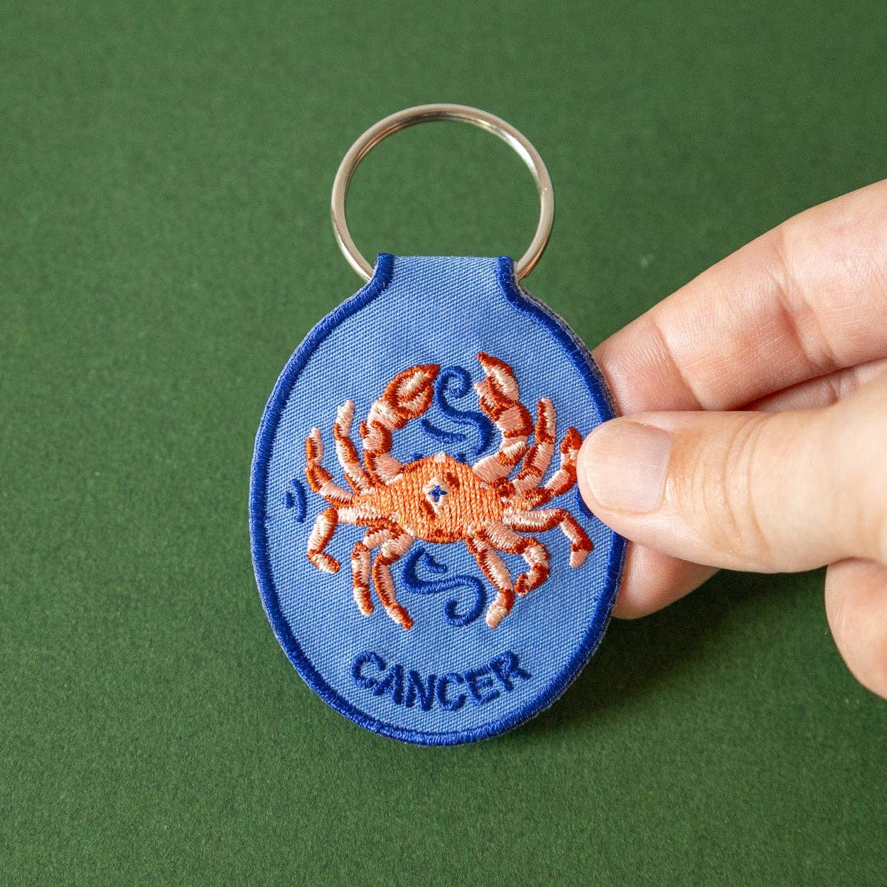 Cancer Embroidered Keychain